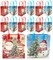 TINYMILLS Rustic Christmas Party Goody Bags 12 Pack – Cute Vintage Holiday Gift Bags for Kids, Santa & Snowman Designs, Christmas Party Favors, Candy Treat Bags, Classroom Holiday Supplies